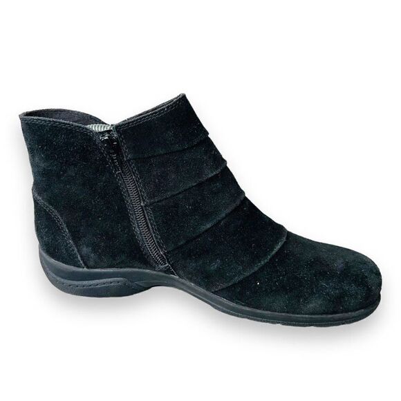 Clarks Collection Dual Zipper Bootie Black Suede 26104882 Women's 8.5M - Picture 7 of 11